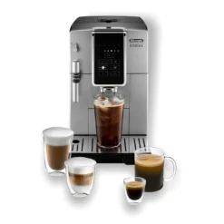Genius Coffee N' Espresso Equipment DELONGHI DINAMICA SILVER WITH ADVANCED FROTHER ESPRESSO MACHINE ECAM35025SB
