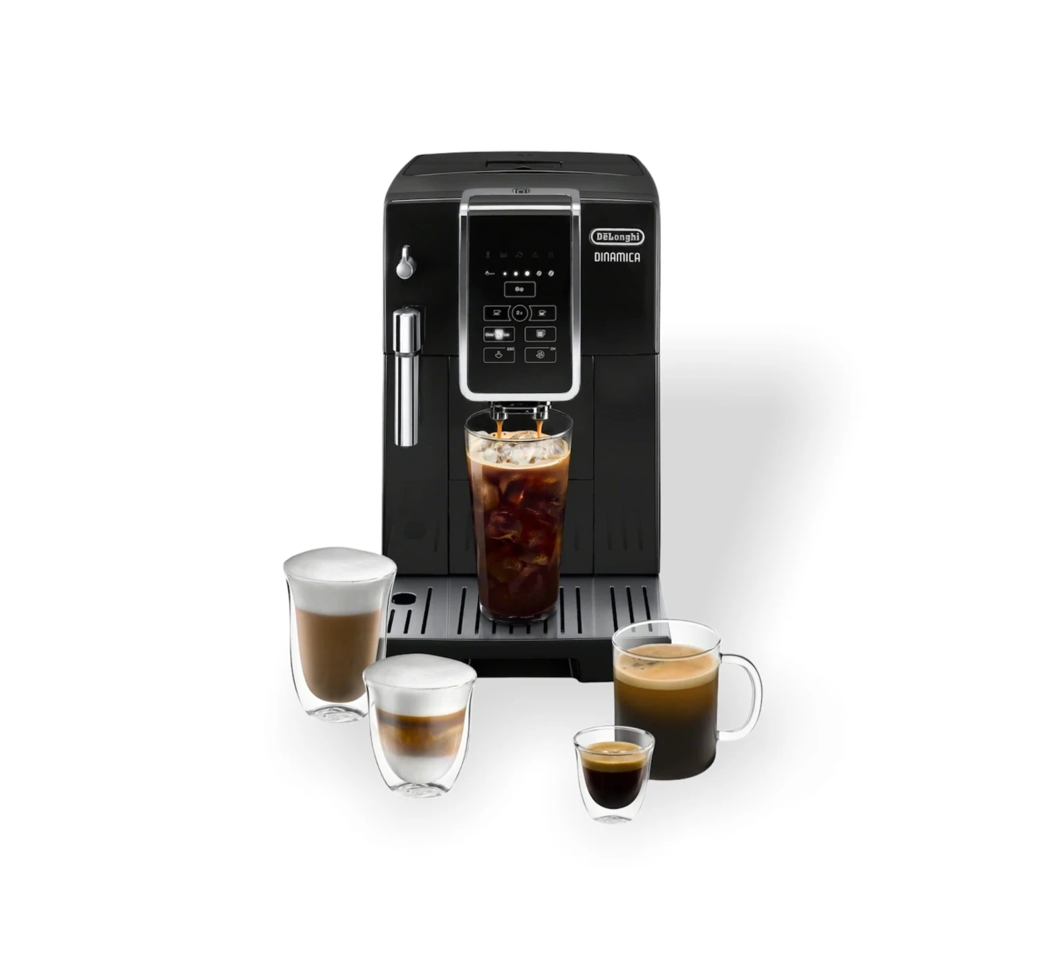 Genius Coffee N' Espresso Equipment Delonghi Dinamica Espresso Machine With Iced Coffee - ECAM35020B 2 Genius Coffee N' Espresso Equipment Delonghi Dinamica Espresso Machine With Iced Coffee - ECAM35020B